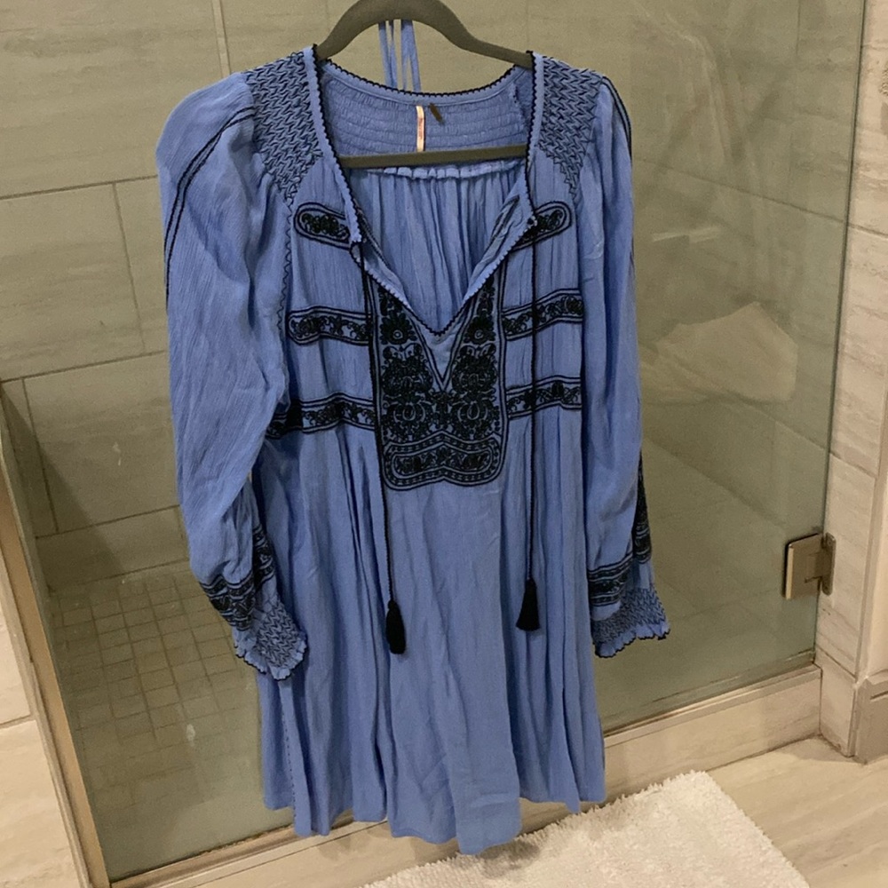 Never worn free people mini dress with slip